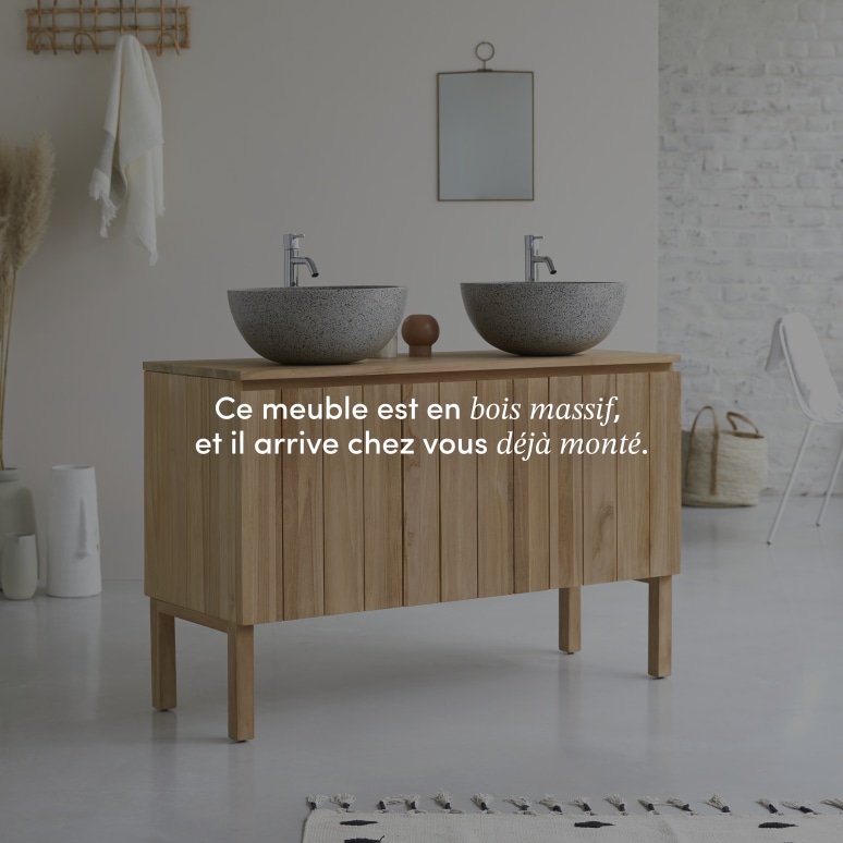 Jill - Meuble sous vasque en teck massif 120 cm