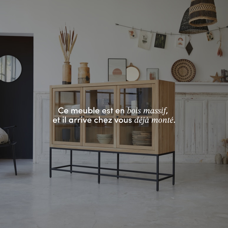 Babeth - Vaisselier bas en teck massif