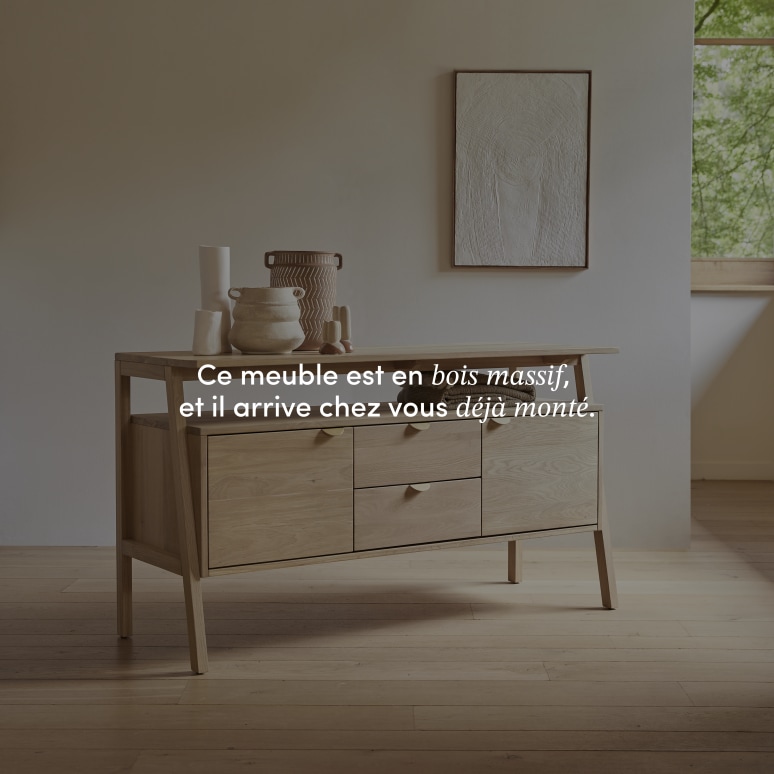 Pola - Buffet en chêne massif 140 cm