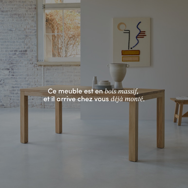 Eden - Table en chêne massif sans noeud 6-8 pers.