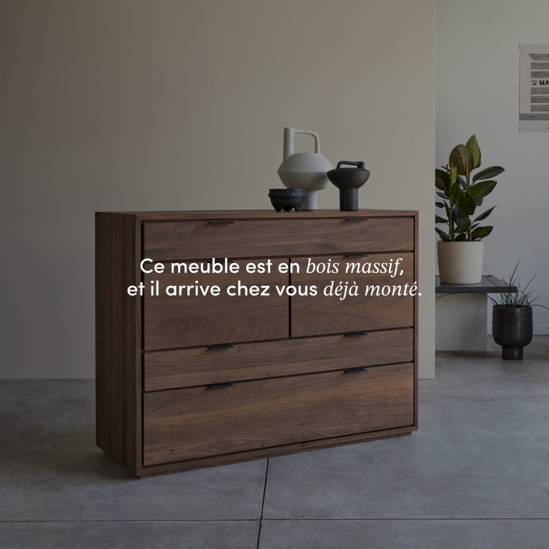 Senson - Commode en noyer massif