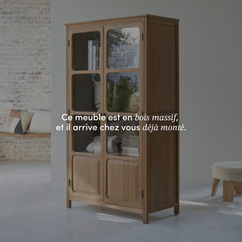 Marthe - Armoire de rangement en chêne massif