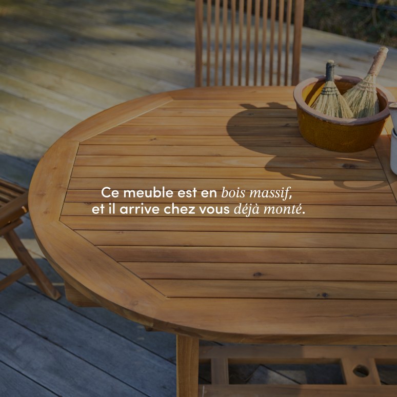 Capri - Ensemble de jardin ovale en acacia massif 8 chaises