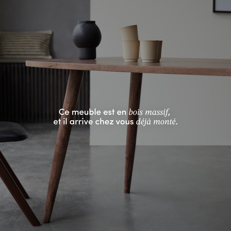 Lazare - Table en manguier massif 6-8 pers.