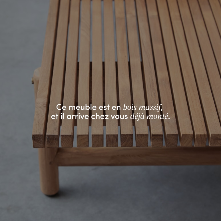 Fado - Table basse de jardin en teck massif