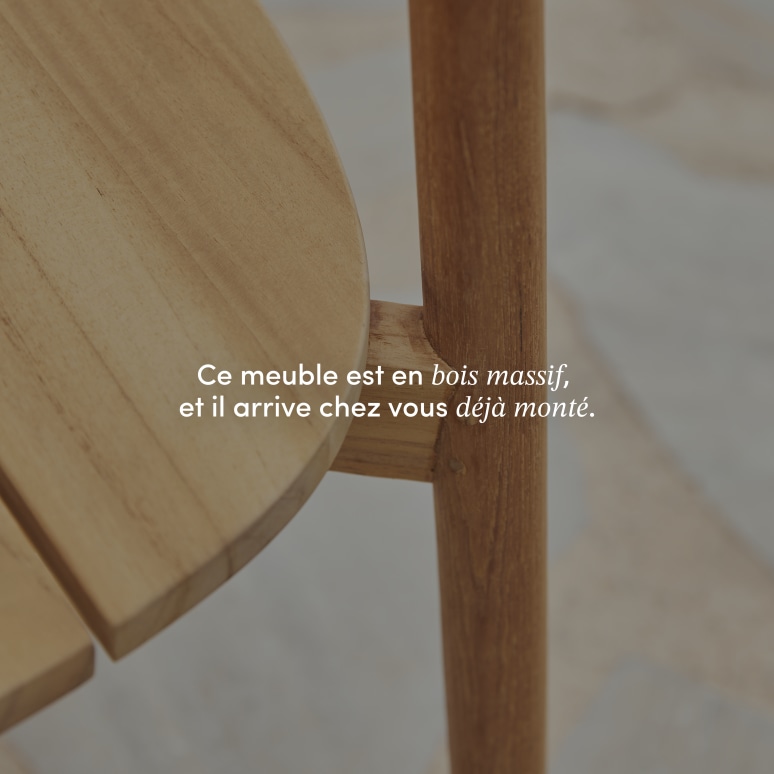 Francia - Chaise de jardin en teck massif
