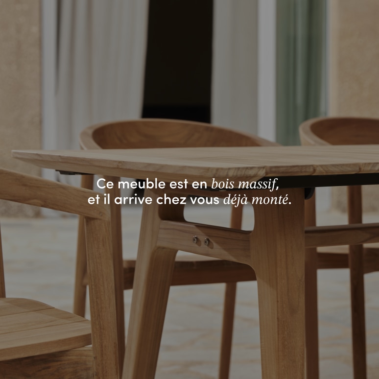 Antioni - Table de jardin en teck massif 8/10 pers.