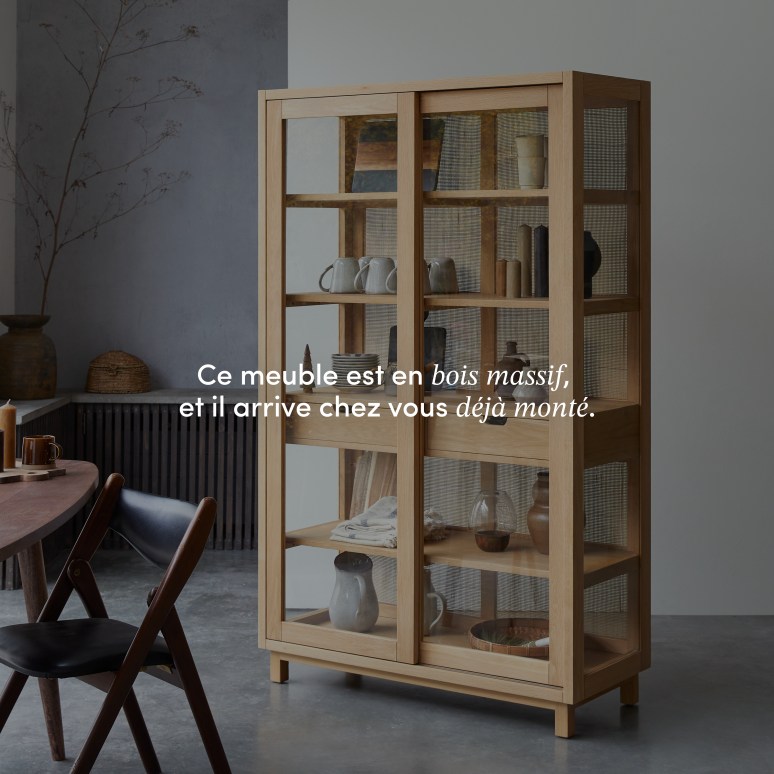 Adel - Armoire de rangement en chêne massif