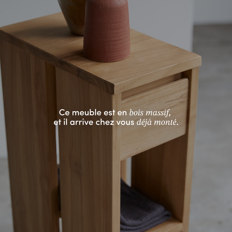 Eden - Bout de canapé en teck massif