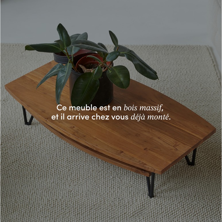 Bonnie - Table basse en acacia massif