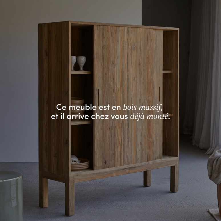 Elias - Bahut en teck massif recyclé 130 cm