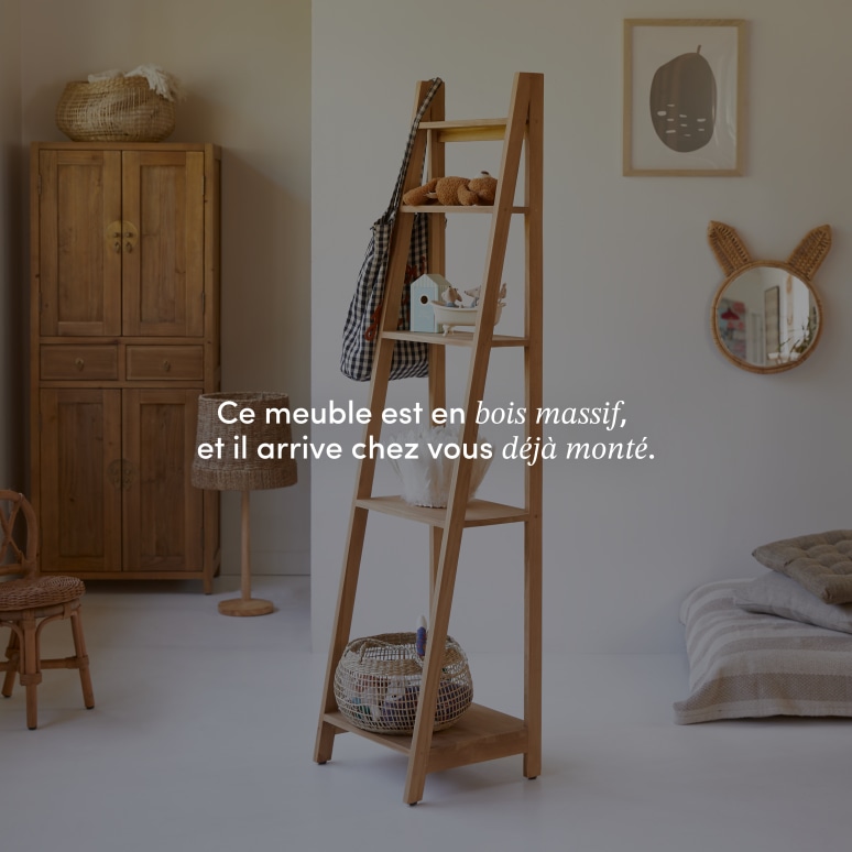 Bahya - Bibliothèque enfant en teck massif