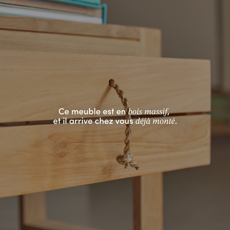Minimalys - Chevet enfant en teck massif