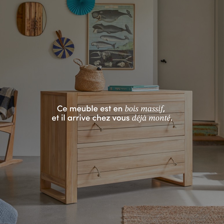 Minimalys - Commode enfant en teck massif