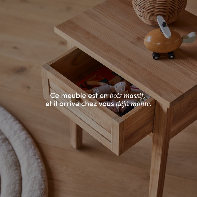 Suzette - Chevet enfant en teck massif