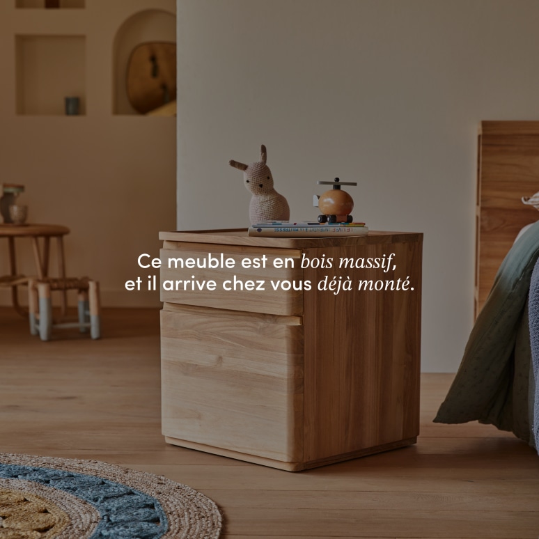 Nino - Chevet enfant en teck massif