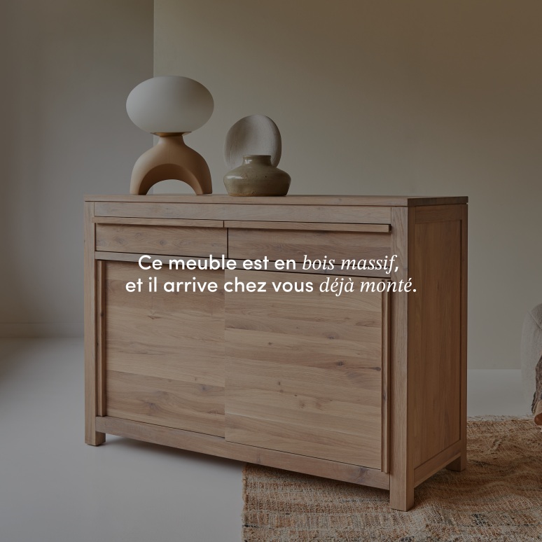 Luce - Buffet en chêne massif 120 cm