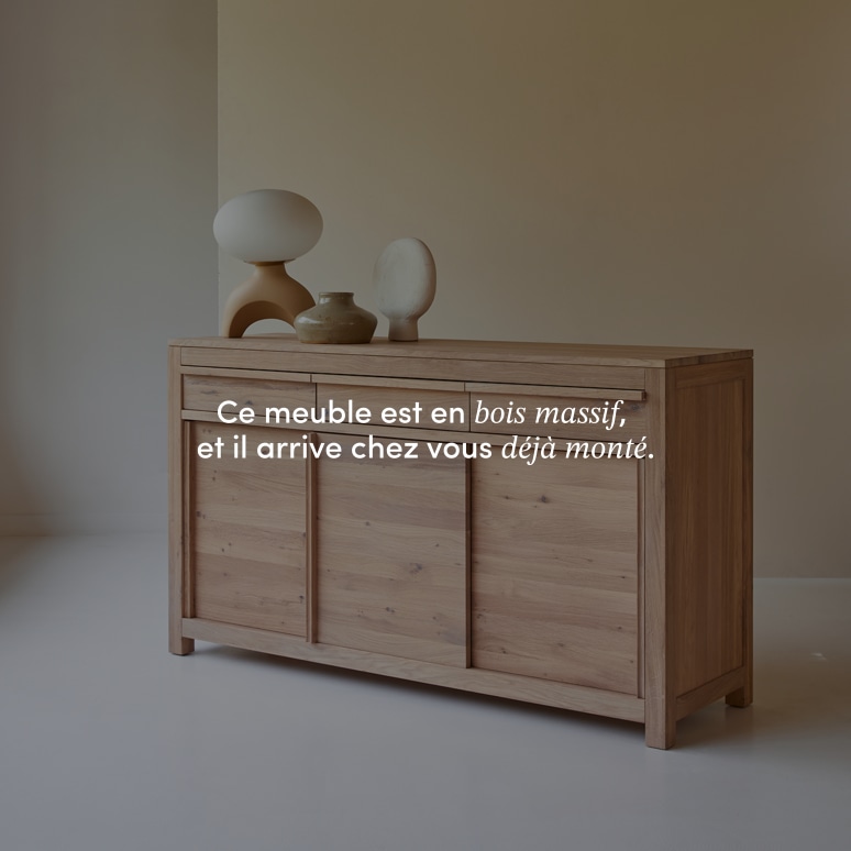 Luce - Buffet en chêne massif 150 cm