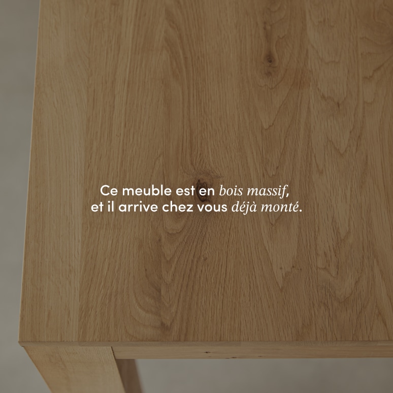 Eden - Table de bar en chêne massif 4-6 pers.