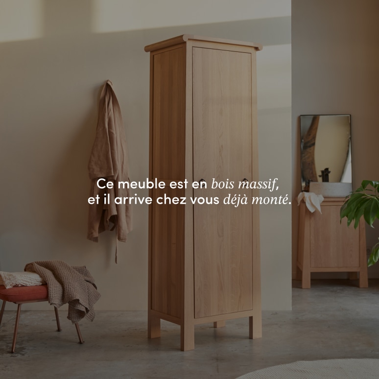 Volute - Colonne haute en chêne massif