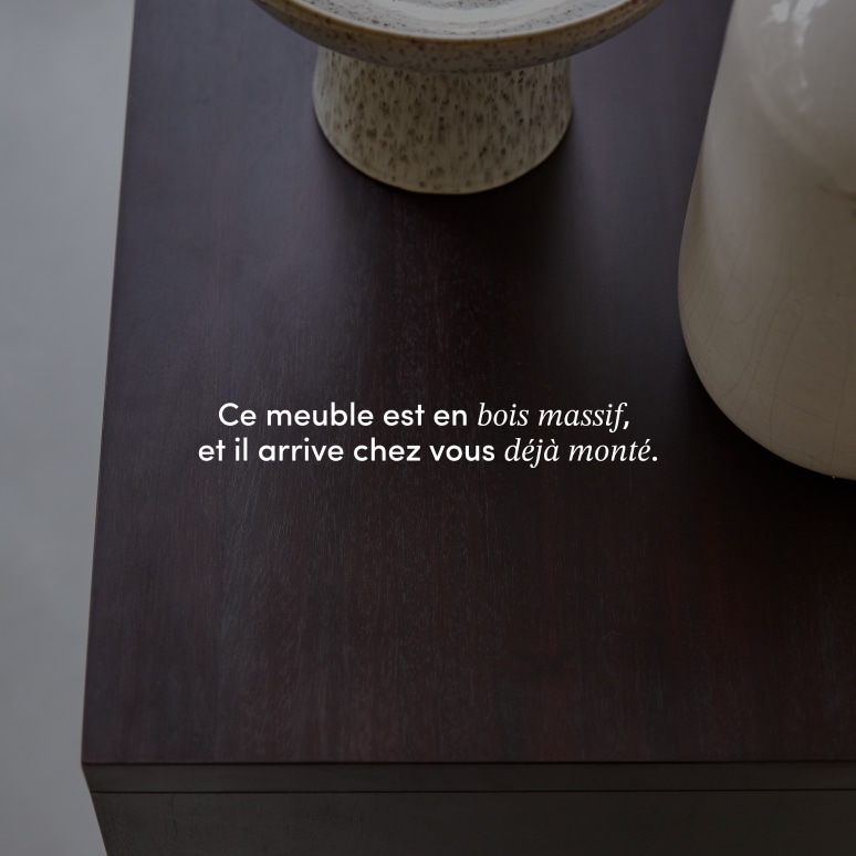 Frida - Buffet en acajou massif 93 cm