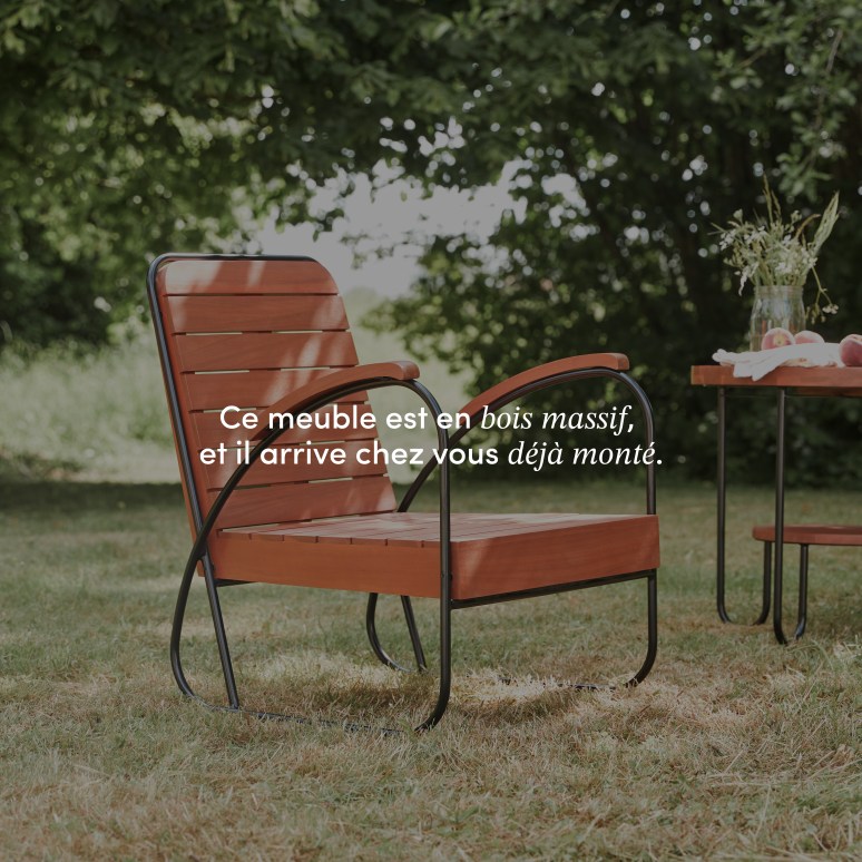 Key Wood - Salon de jardin en acacia massif 4 places