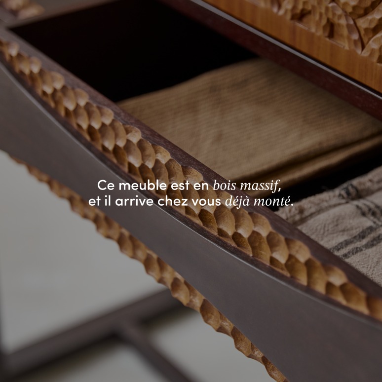 Frida - Bahut en acajou massif 120 cm