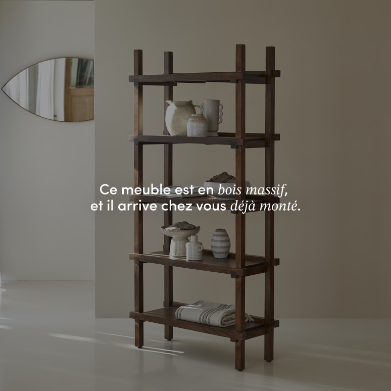 Arko - Bibliothèque haute en manguier massif