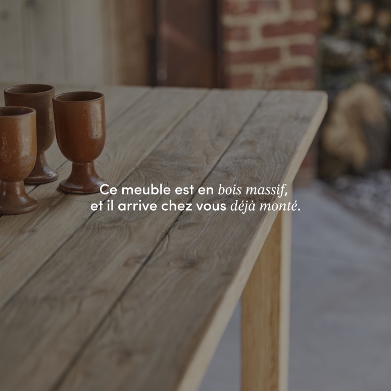 Teresa - Table de jardin en teck massif recyclé 6-8 pers