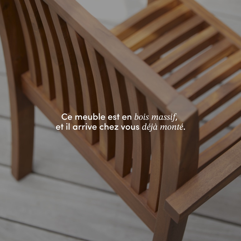 Pilar - Ensemble de 2 Fauteuils de jardin en acacia massif