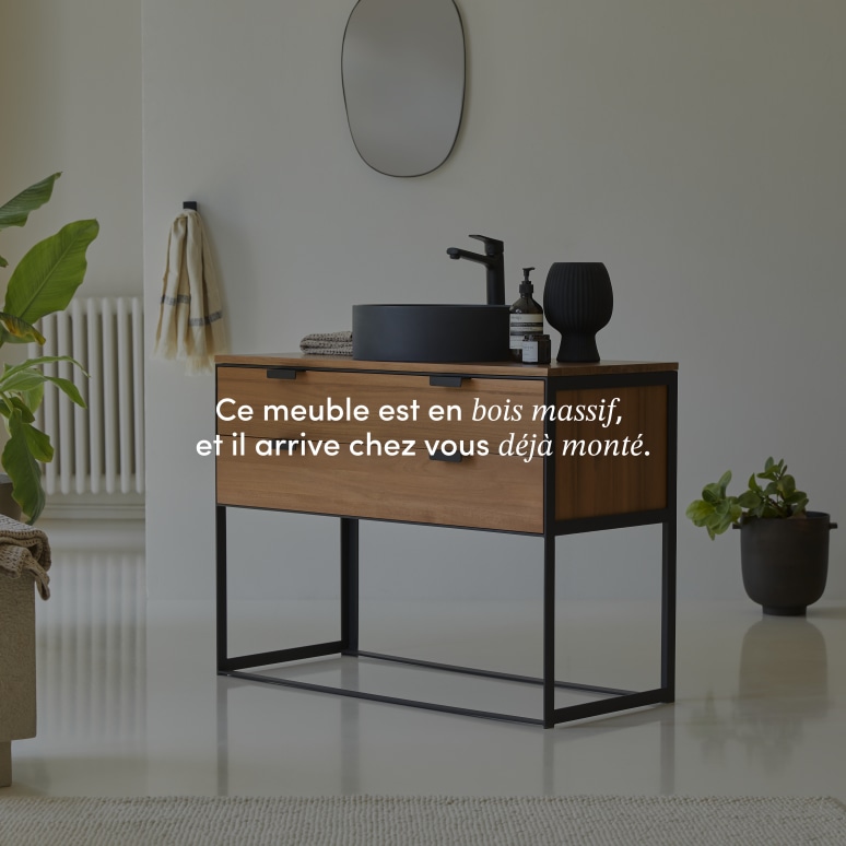 Urban - Meuble sous vasque en acacia massif 100 cm