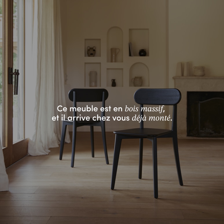 Abel - Chaise en acajou massif black