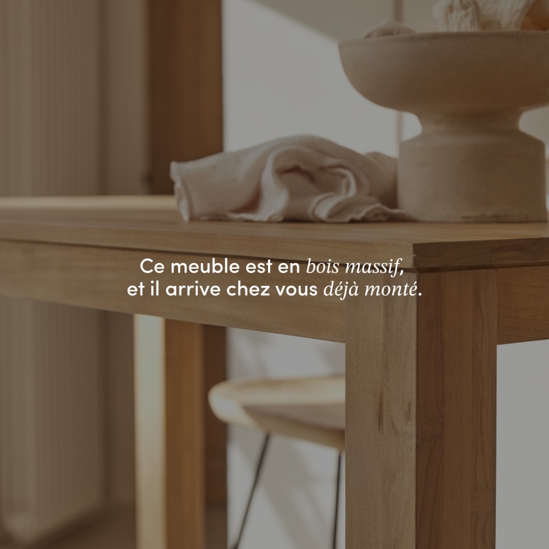 Eden - Table de bar en teck massif 4-6 pers.