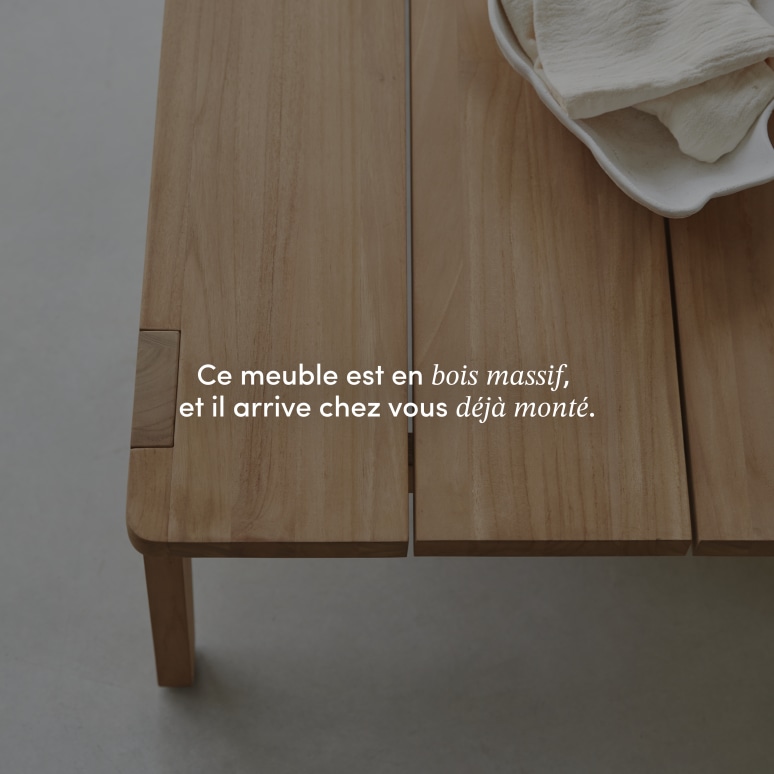 Olia - Table basse en teck massif