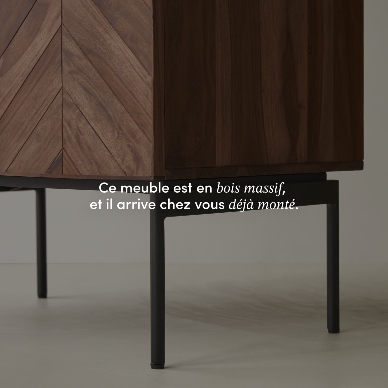 Ismaël - Meuble de salle de bain en palissandre massif 80 cm