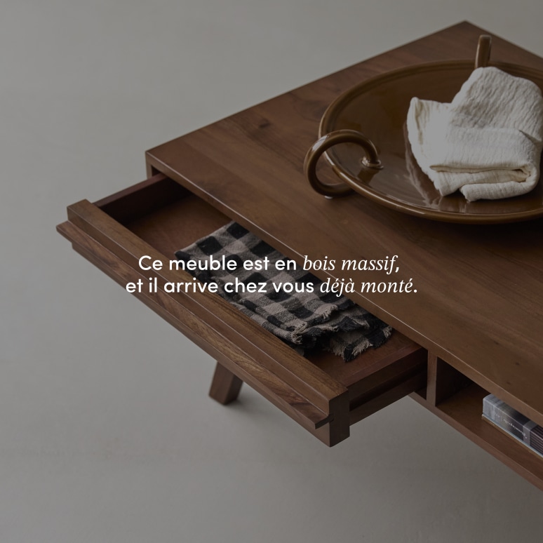 Niels - Table basse en acacia massif