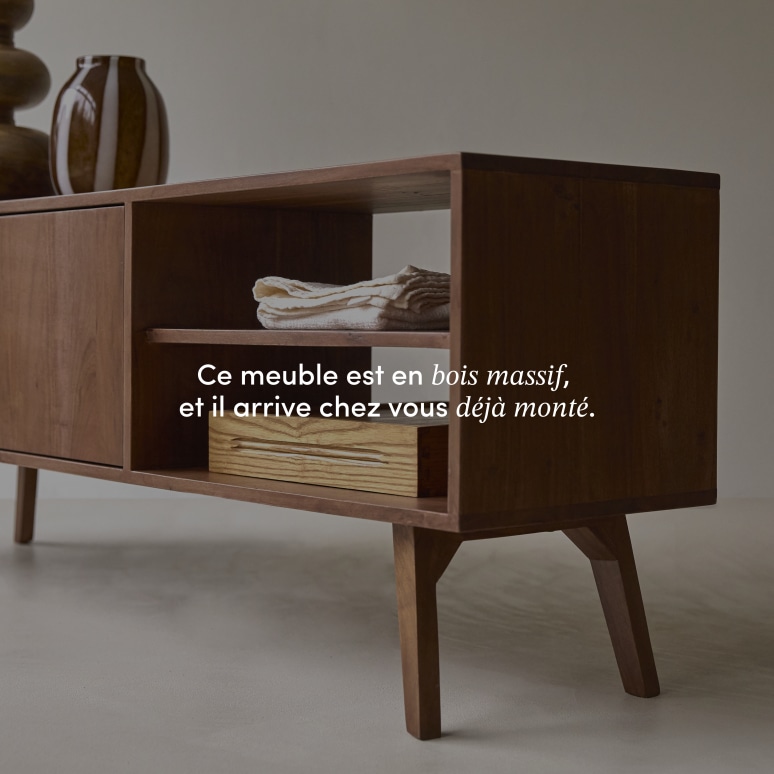 Niels - Meuble TV en acacia massif 150 cm