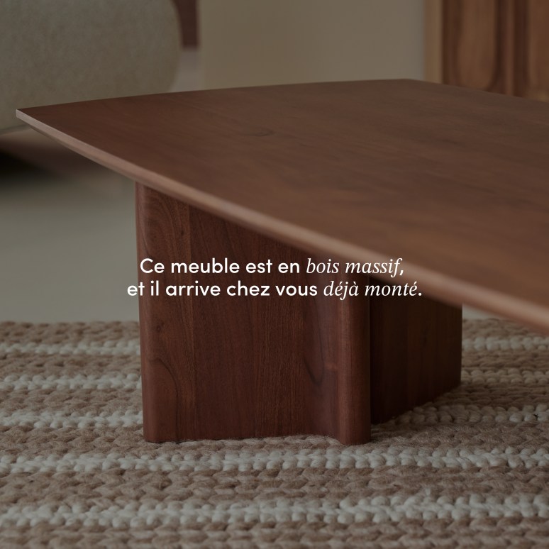 Suzanne - Table basse en acacia massif