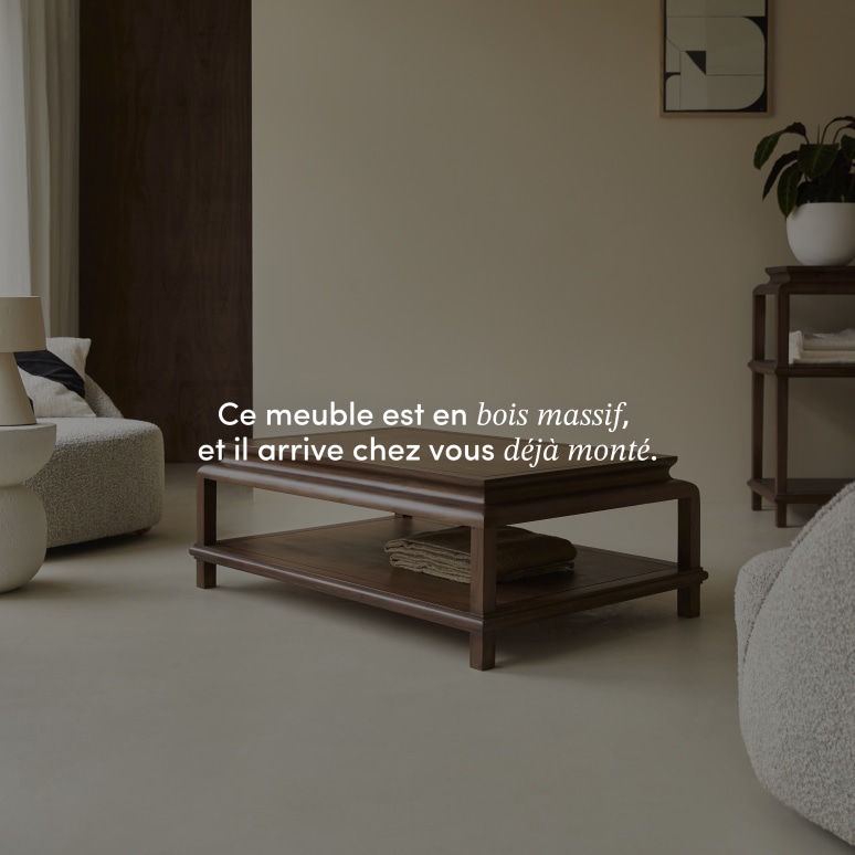 Achille - Table basse rectangulaire en acacia massif