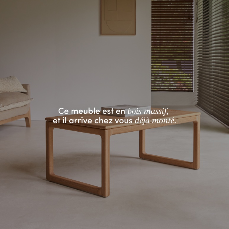 Arto - Table basse en chêne massif