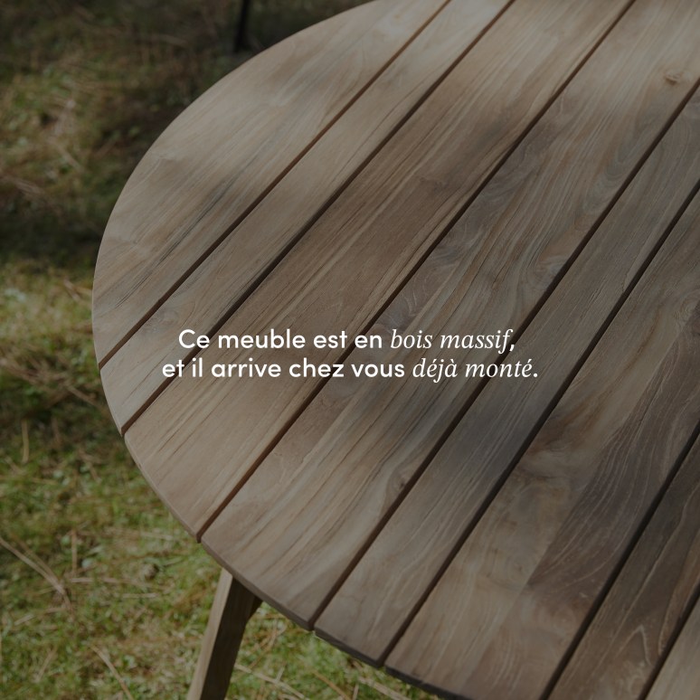 Katrine - Table de jardin en teck massif recyclé 6 pers.
