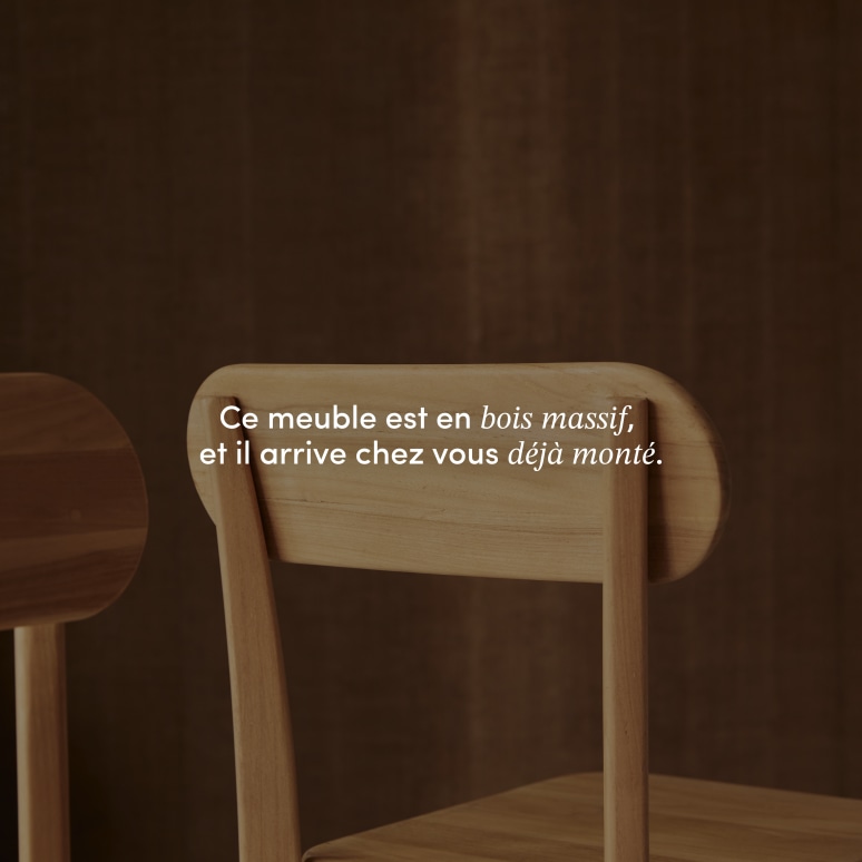 Abel - Chaise en teck massif