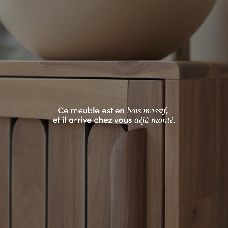 Lila - Meuble de salle de bain en acacia massif 50 cm