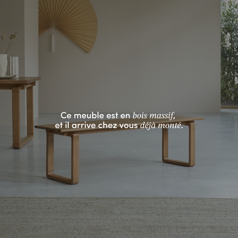 Sybille - Banc en chêne massif