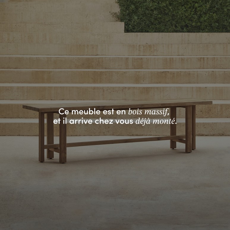 Antonia - Banc de jardin en teck massif recyclé