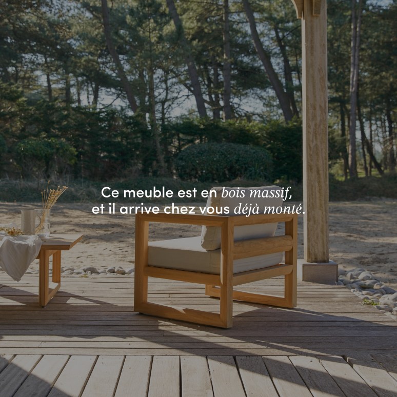 Noah - Fauteuil de jardin en teck massif