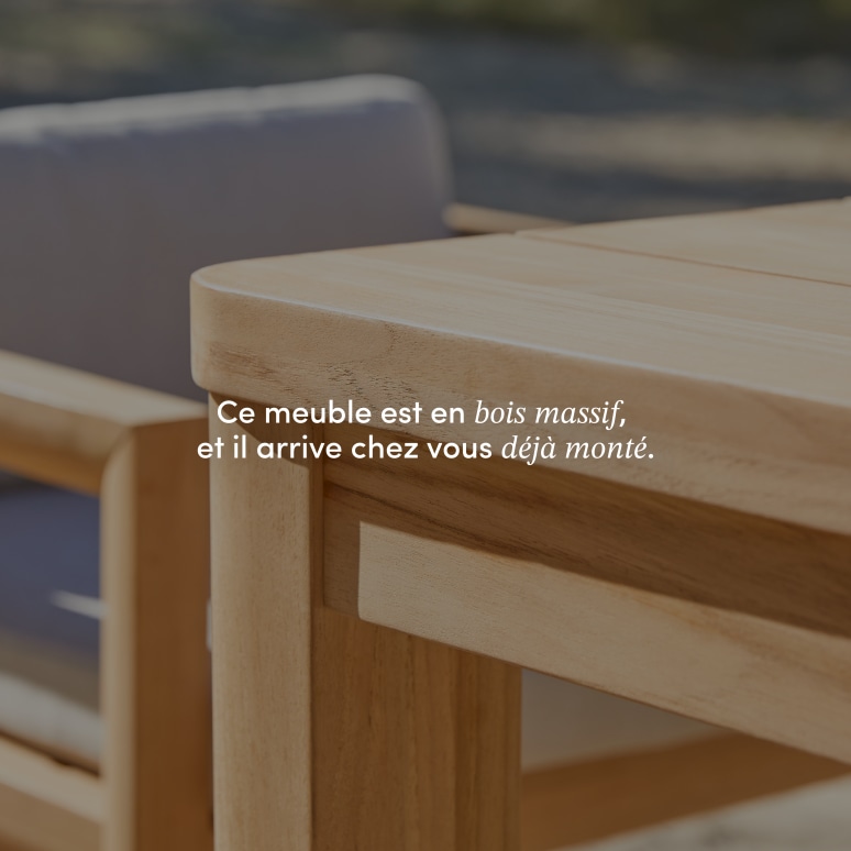 Leon - Table de jardin en teck massif 6-8 pers