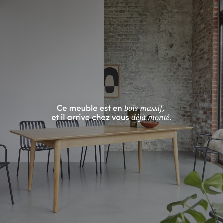 Cloé - Table extensible en manguier massif 6-8 pers.