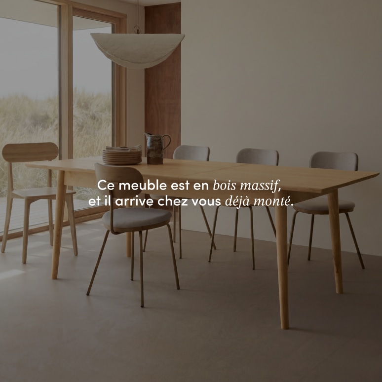 Cloé - Table extensible en manguier massif 6-8 pers.