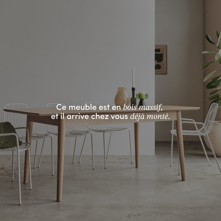 Cloé - Table extensible en manguier massif 4-6 pers.